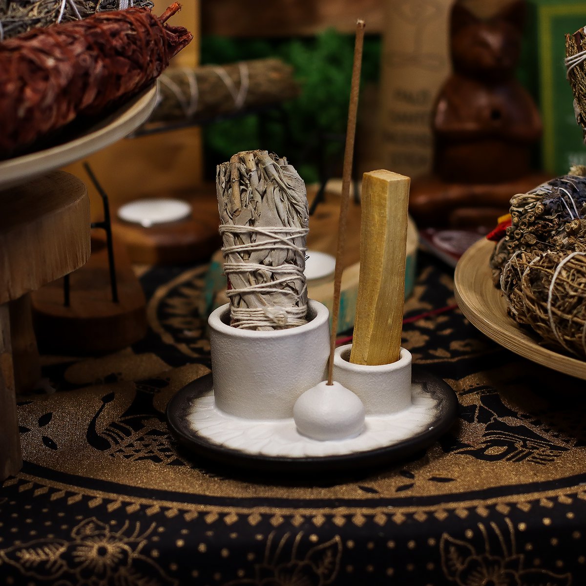 Ceramic holder for Palo Santo and Incense -