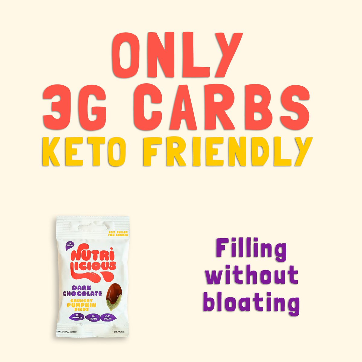 Dark Chocolate Pumpkin Seeds - Vegan, Low Carb, Keto, High Protein, High Fibre, Low Sugar, Gluten Free, Nut Free