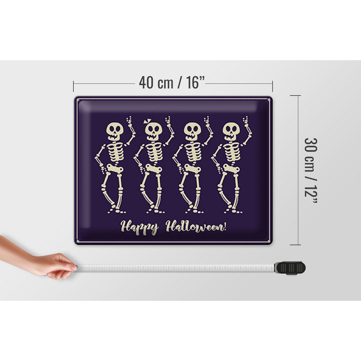 Blechschild Halloween 40x30cm Happy Halloween Fest