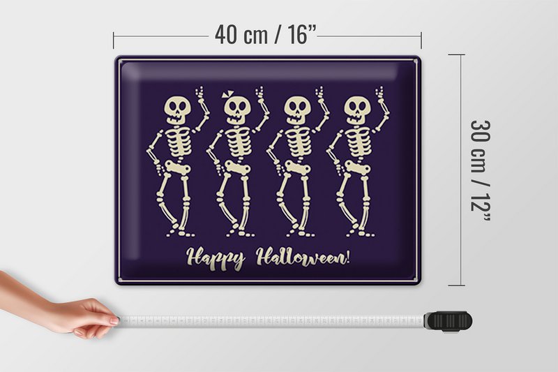 Blechschild Halloween 40x30cm Happy Halloween Fest