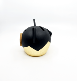 Divided Gold Piggy Bank