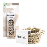 Haarelastiekjes beige - Bellody®(4 st.) - Stijlvolle gevlochten haarelastiekjes