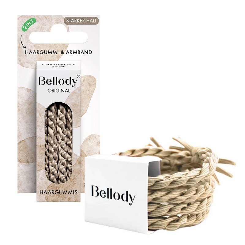 Hårbånd beige - Bellody®(4 stk.) - Stilfulde flettede hårbånd