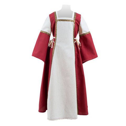 DAMENKLEID CREME-BURGUND