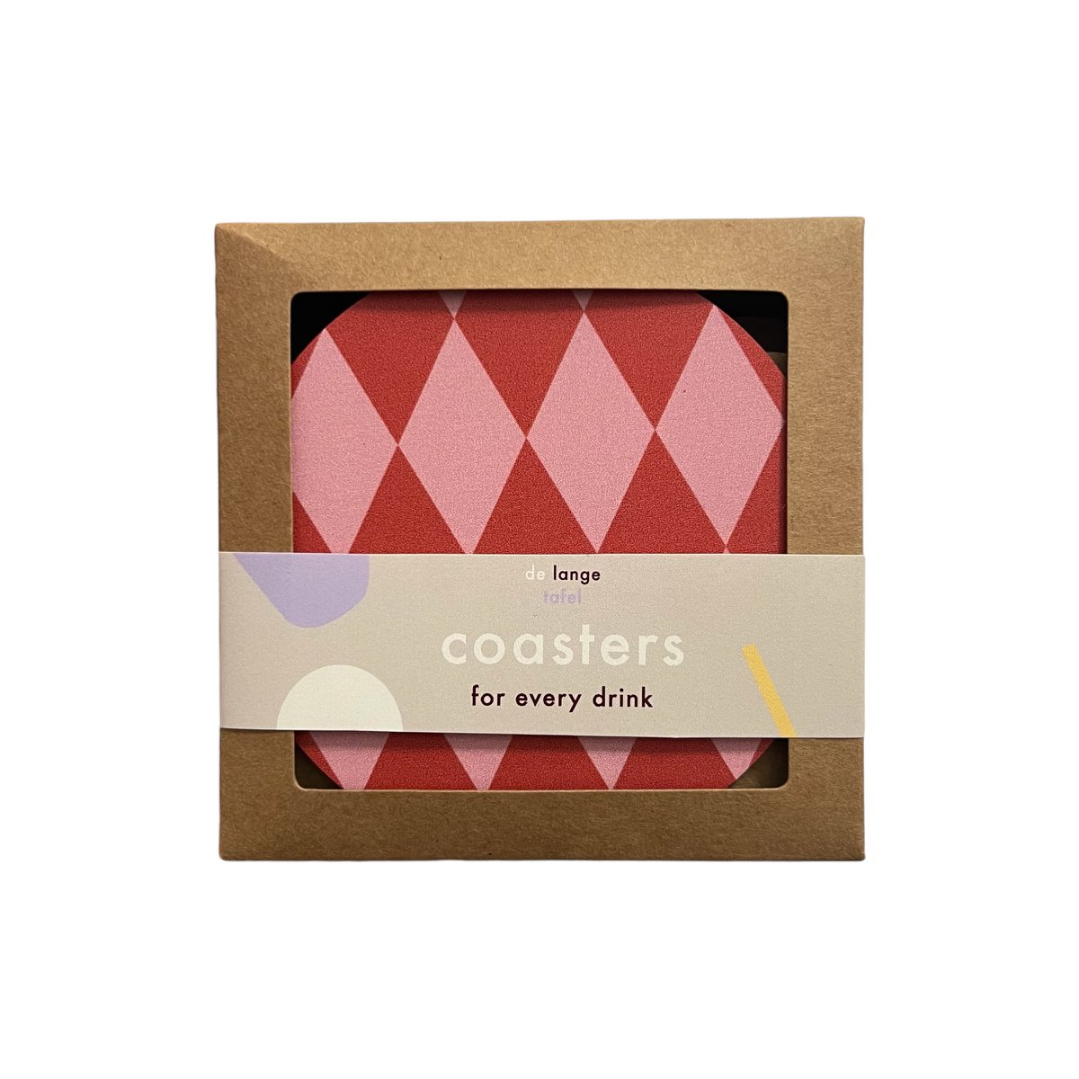 Sous-verres · Diamant rose/rouge