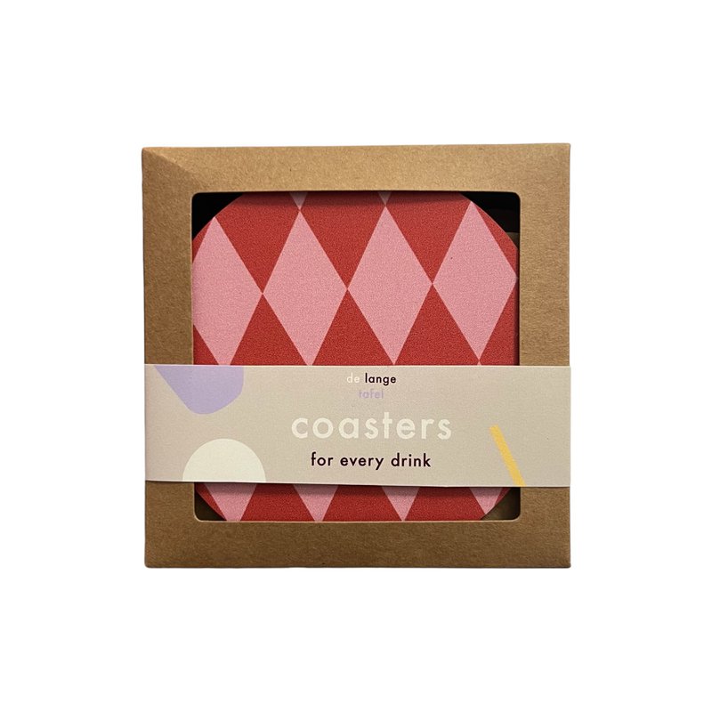 Sous-verres · Diamant rose/rouge