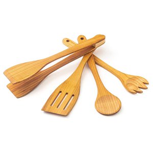 4-delige houten keuken kookset kersenhout