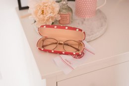 Glasses case Polka dot red 16x3,5 cm Isabelle Rose