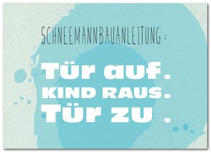 Postkarte "Schneemannbauanleitung" - Weihnachten