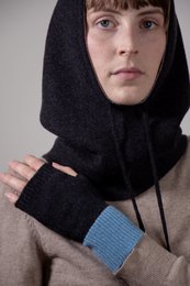 Dobbelt-sidet-100% cashmere 2-side-udøvet balaclava