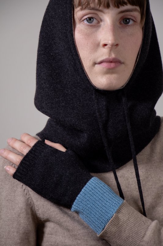 Dobbelt-sidet-100% cashmere 2-side-udøvet balaclava