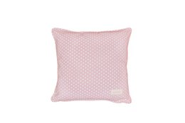 Coussin avec rembourrage à pois rose 45x45 cm Isabelle Rose
