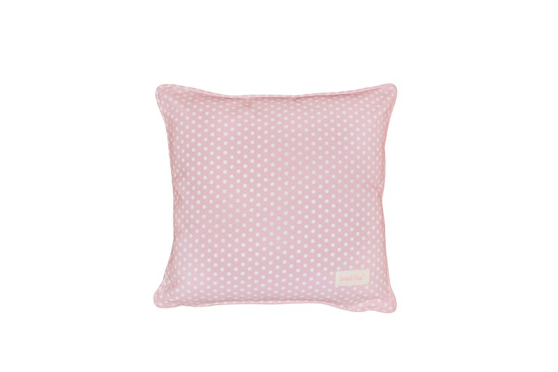 Coussin avec rembourrage à pois rose 45x45 cm Isabelle Rose