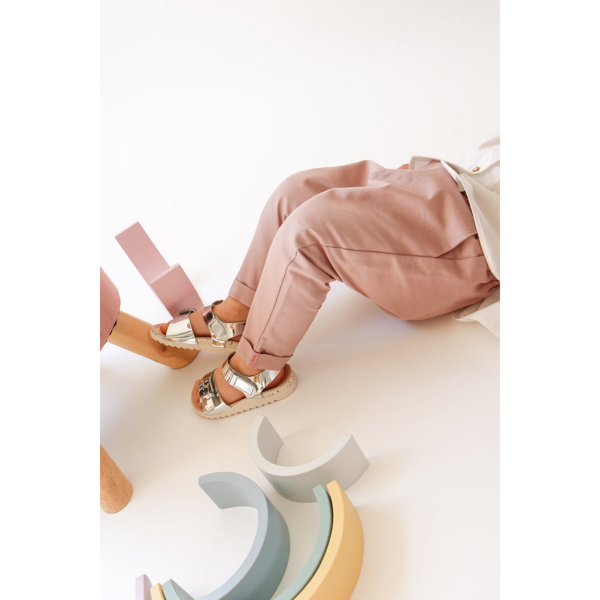 Duurzame Rose Limited Edition babybroek met hoge taille | 100% GOTS-gecertificeerd biologisch katoen