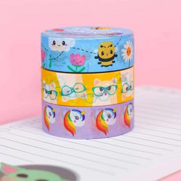 Washi tape Kat med briller