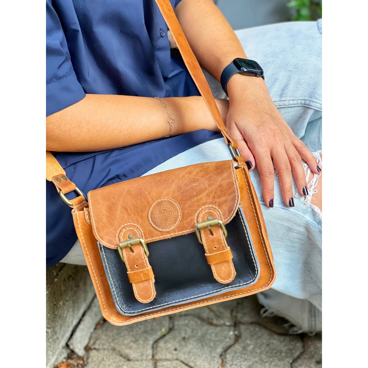Handmade Genuine Leather Crossbody Bag