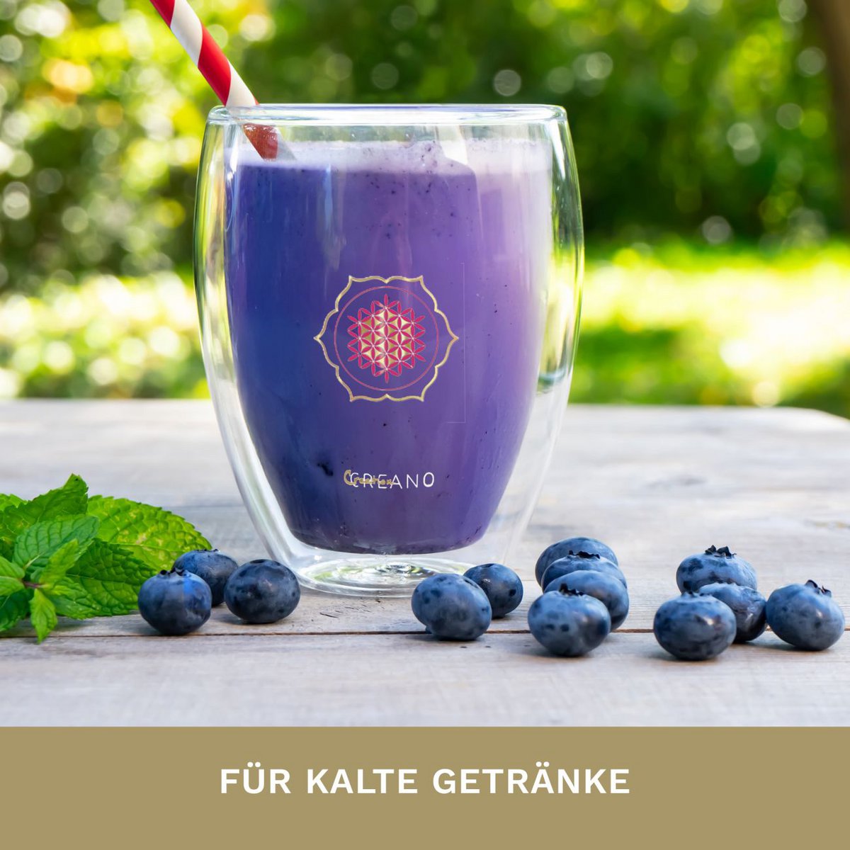 Creano Tee-Glas Blume des Lebens 6er-Set