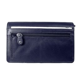 Leder-Damengeldbörse RFID - Leder-Damengeldbörse - Mundharmonika-Modell