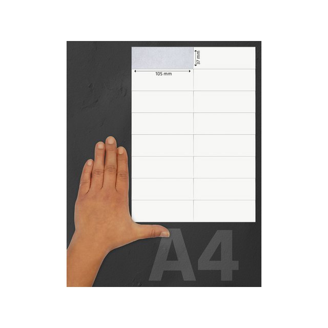Étiquettes ILK Kangaro 105x37mm, paquet de 100 feuilles, 16 étiquettes par feuille