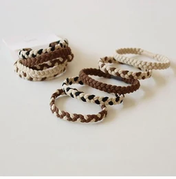 Elastische Haarelastiek | Hair accessoires | Verpakt per 5 | Taupe