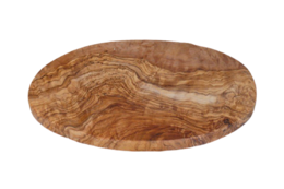 Planche à petit-déjeuner ovale 24 cm en bois d'olivier