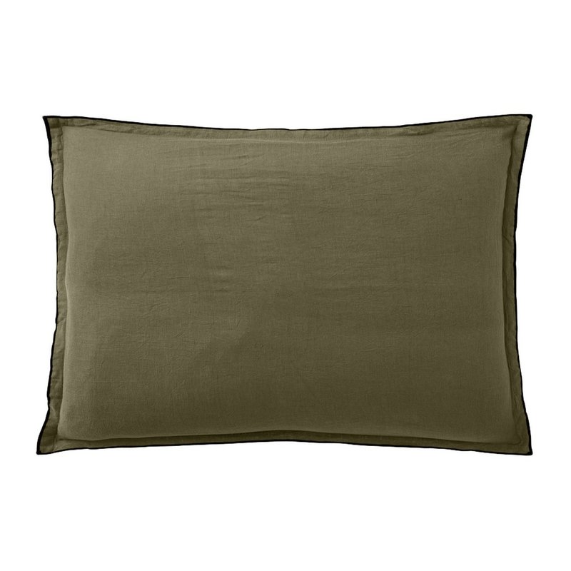 PILLOWCASE 50X70CM 100% WASHED LINEN OLIVE