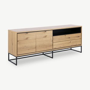 Gaby Sideboard, Natural Wood & Black frame