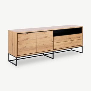 Gaby Sideboard, Natural Wood & Black frame