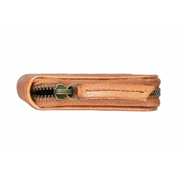 MIDI ZIP -portemonnee portemonnee leer tan