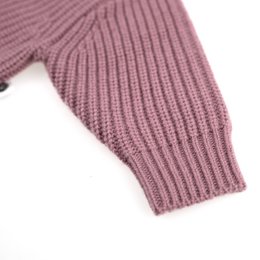 Cardigan per bambini in lana lavorata a maglia - Lana Merino - Haze