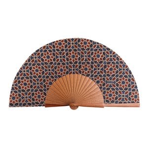 Blue and red folding hand fan Mirath