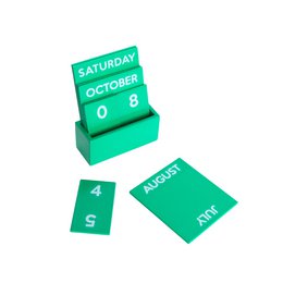 GREEN SMALL GLOSSY FULL COLOR CALENDAR HF