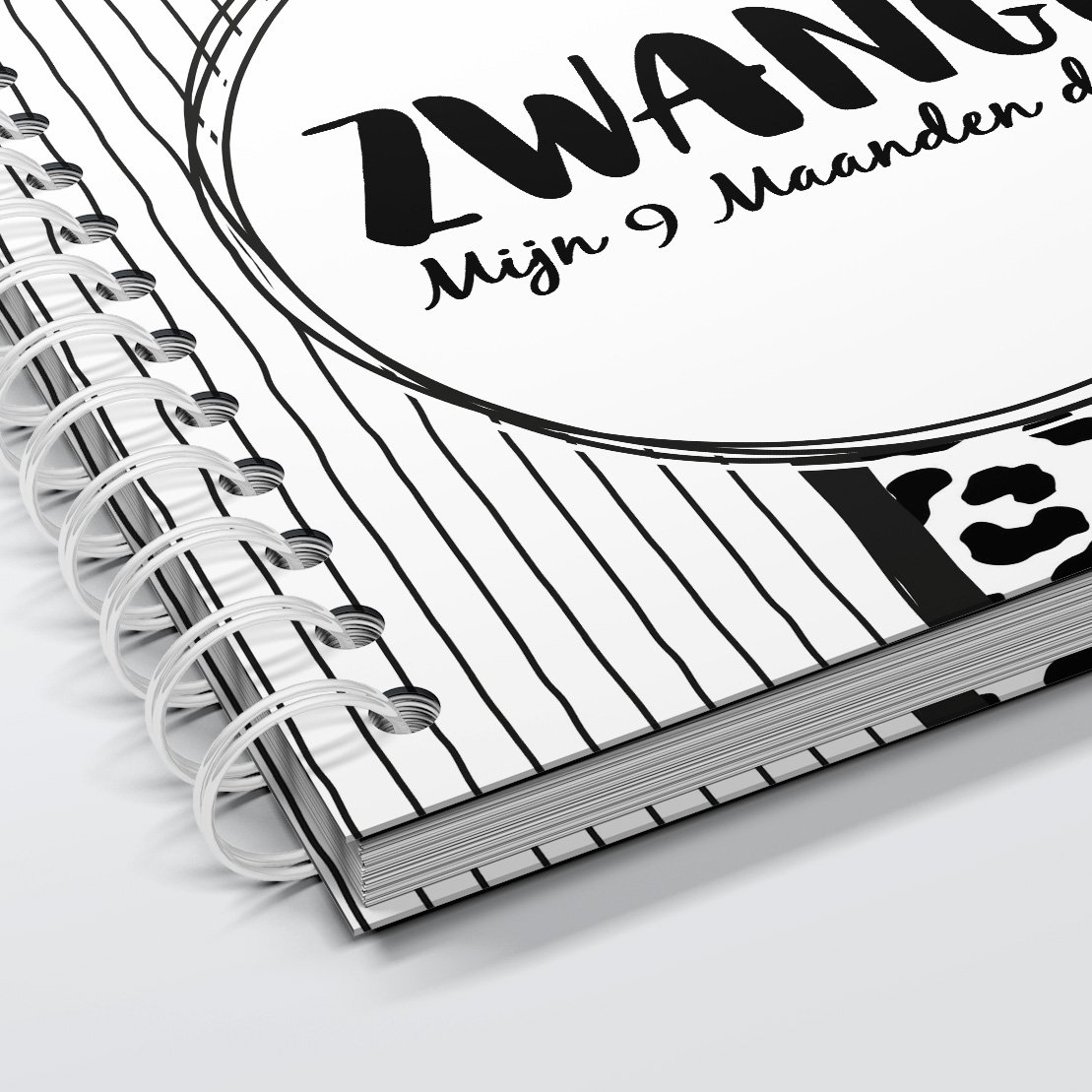 Libro de relleno SilliBeads - Mi diario de 9 meses - Tapa dura Wire-o (GAMA NEGRO/BLANCO)