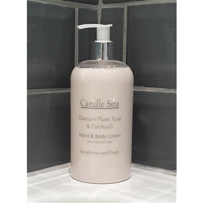 Candle Spa Hand & Body Lotion 500ml - Damson Plum, Rose & Patchouli