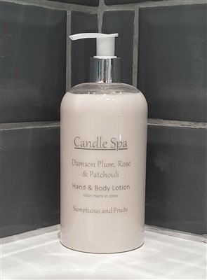 Candle Spa Hand & Body Lotion 500ml - Damson Plum, Rose & Patchouli
