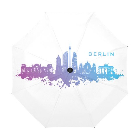 Umbrella skyline Berlin watercolor