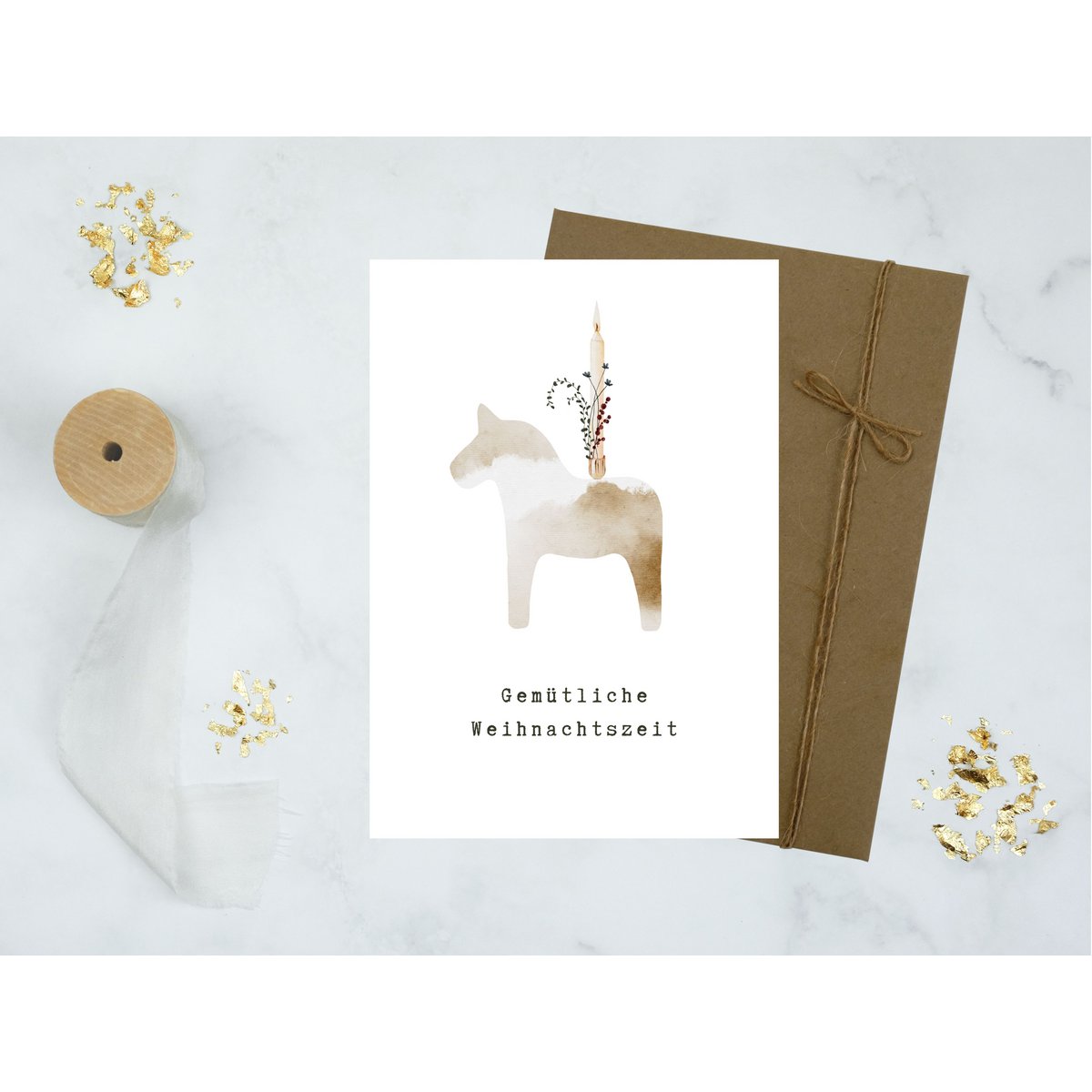 Tarjeta navideña "Navidad acogedora"
