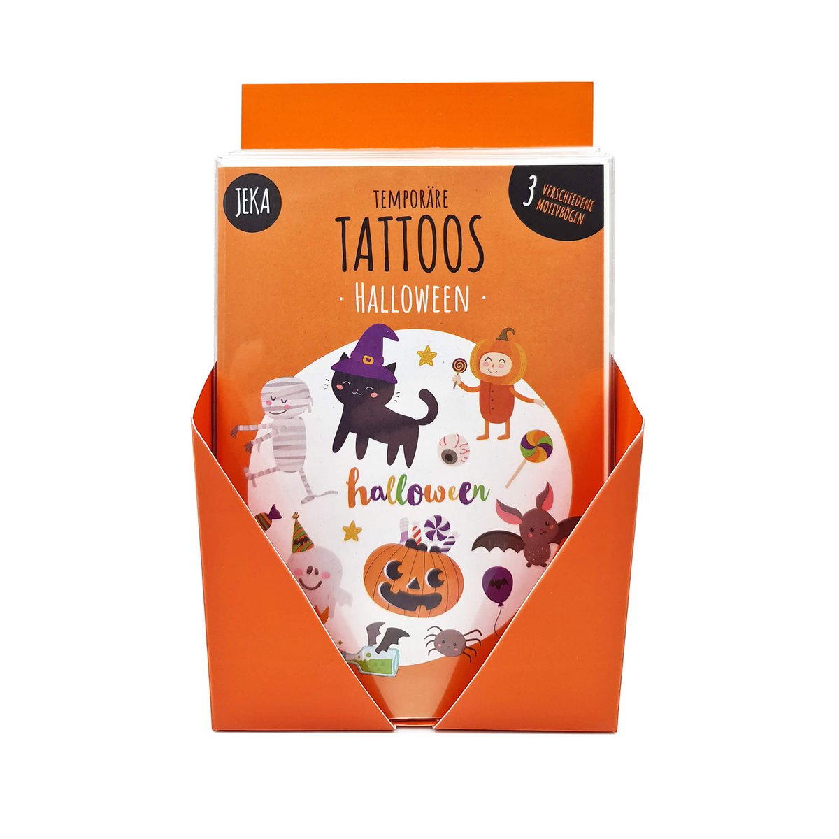 Ekspozytor na ladę z tatuażami dziecięcymi Halloween (20 sztuk)