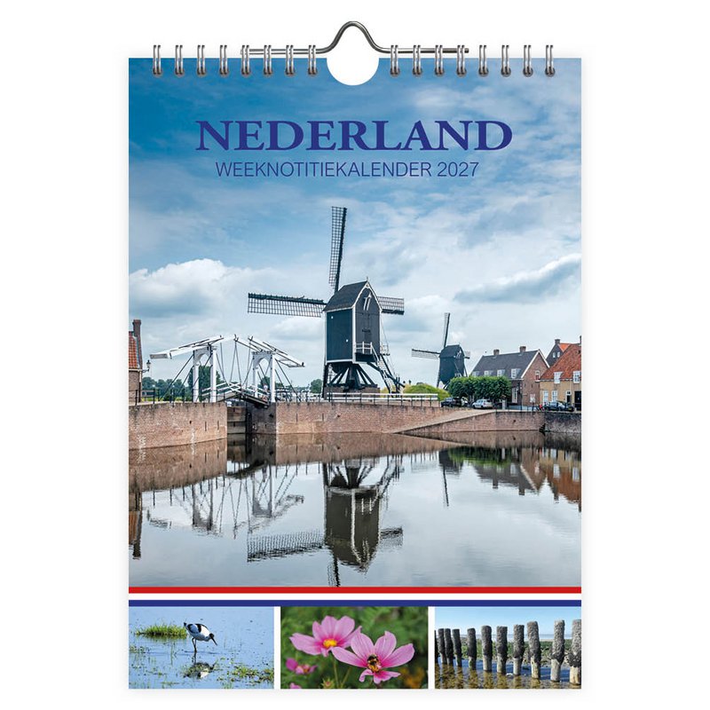 0002 Holland WEEKnote kalender Vandmølle 2027