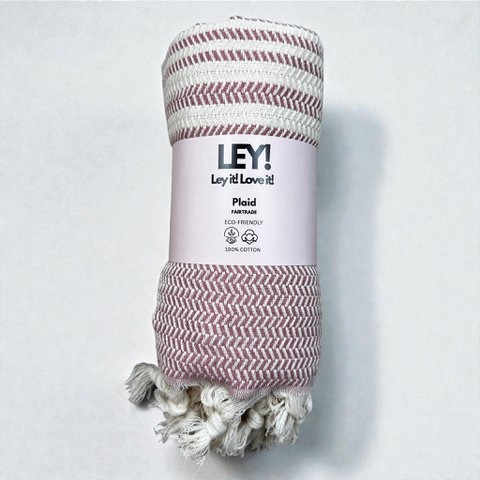 LEI! Plaid - zigzag - aubergine