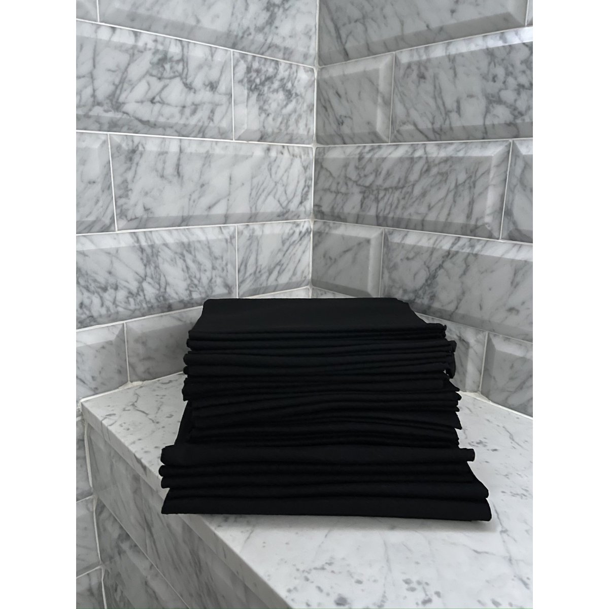 Organic Gastendoek - 40x20 Zwart