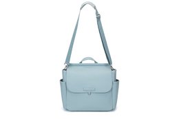 Sac de Grossesse MIREM By Nenina & Co Dusty Blue + Cadeau Matelas à Langer + Attache Sucette