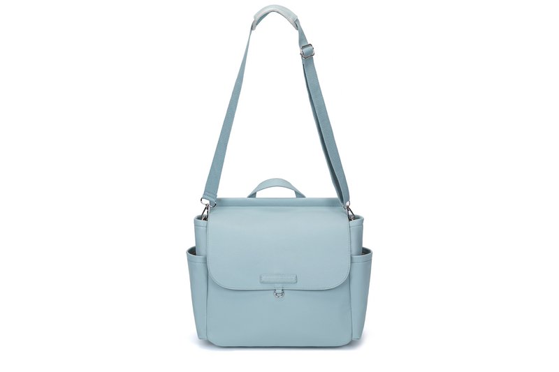 Sac de Grossesse MIREM By Nenina & Co Dusty Blue + Cadeau Matelas à Langer + Attache Sucette