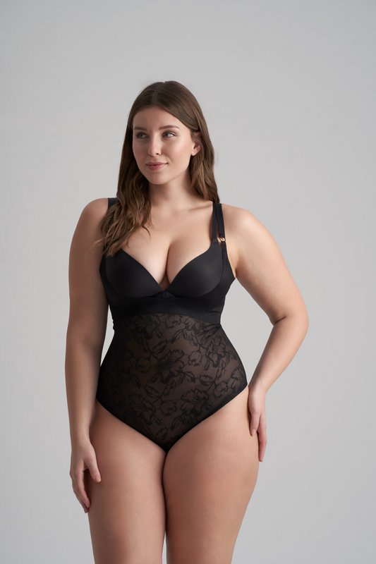 Lacy Open Bust Bodysuit