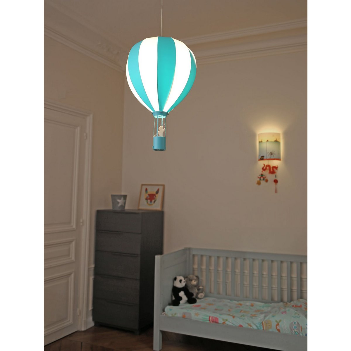LAMPADA A SOSPENSIONE PALLONCINO PER BAMBINI TURCHESE