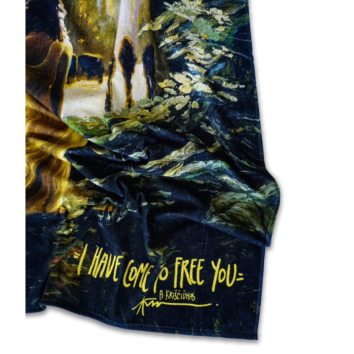 Beach Towel I Have Come To Free You - Algis Kriščiūnas