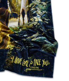 Beach Towel I Have Come To Free You - Algis Kriščiūnas