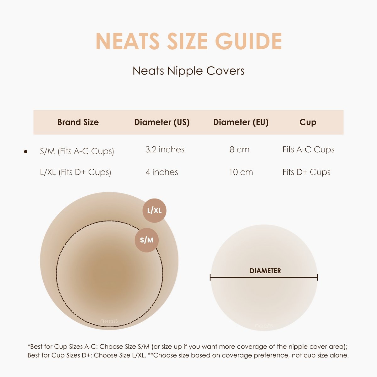 Neats Grippy siliconen tepelcovers - 1 paar (karamel)