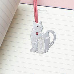 Marque-page en métal chat "mimine"