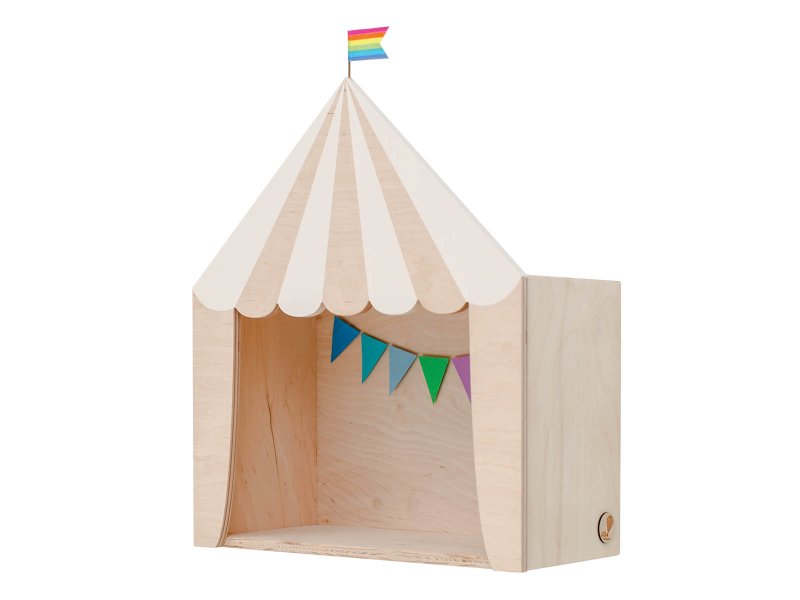 Circus shelf „the big top” white-wooden